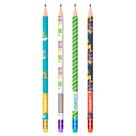 Lápis Preto Grafite HB Com Borracha Leo&Leo Estampado Divertido Decorado Kit c/ 4, 8 ou 12 Unidades a Escolher