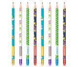 Lápis Preto Grafite HB Com Borracha Leo&Leo Estampado Divertido Decorado Kit c/ 4, 8 ou 12 Unidades a Escolher