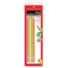 Lápis preto Max Neon SM/1205NED com 4 unidades - Faber-Castell
