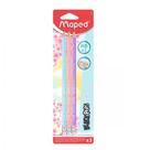 Lápis preto Nr.2 com borracha Black'Peps Pastel com 3 unid 851719ZV - Maped