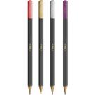 Lápis Preto Sextavado TRIS FANCY 4 Cores Pote com 36