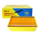 Lápis Seagull, pacote a granel de 600 unidades, pré-afiados com borrachas