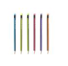 Lápis Tristar Neon HB Nº2 Triangular c/ Borracha Kit 48 Un