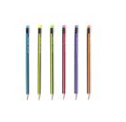 Lápis Tristar Neon HB Nº2 Triangular c/ Borracha Kit 48 Un