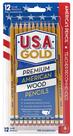 Lápis Write Dudes USA Gold Premium Cedar No. 2 (12 Unidades)