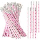 Lápis Xqumoi Coquette Pink Bow com borracha 2 HB 60 unidades