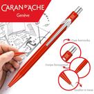 Lapiseira Office 0.7mm Caran D'Ache Cromada Vermelha 844