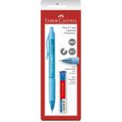 Lapiseira Poly 0.7mm Faber Castell Com 12 Grafites Extras Com Click de Apertar
