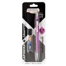 Lapiseira Técnica 0.7mm Metalizada + Tubo Grafite HB c/ 12 un. Azul/Prata/Branca/Roxo/Dourado BRW - Escolha a Cor