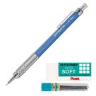 Lapiseira Tecnica Pentel Graphgear 500 Azul Claro 0,7+ Itens Lapiseira Tecnica Pentel Graphgear 500 Azul Claro 0,7+ Itens