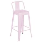 Laraz, Banqueta média Iron Tolix com encosto 66 cm