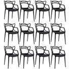 Laraz Home Decor, Kit 12 Cadeiras Masters Allegra - Preto