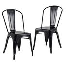 Laraz Home Decor, KIT - 2 x cadeiras Iron Tolix - Preto - Semibrilho
