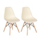 Laraz, Kit 2 cadeiras Charles Eames Eiffel DSW com pés de madeira clara Laraz, Kit 2 cadeiras Charles Eames Eiffel DSW com pés de madeira clara