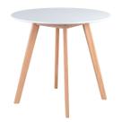 Laraz, Mesa de jantar redonda Leda Kit 80 cm Kit Branco