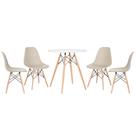Laraz, Mesa redonda Eames 70 cm + 4 cadeiras Eiffel DSW