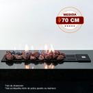 Lareira a Gás 70cm Aço Carbono Preto Fogo & Art Modelo Luna