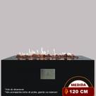 Lareira a Gás Externa - Fire Pit - Retangular 120cm - Fogo & Art