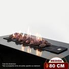 Lareira a gás Fogo e Art Luna de 80cm com pedras vulcânicas