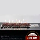 Lareira a Gás Império 80cm - Aço Inox - Fogo & Art