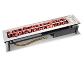 Lareira a gas stile inox 304 med. 1,20x23,5x19cm - jx metais