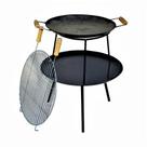 Lareira Churrasqueira Redonda Chapa Picanheira e Grelha 50cm