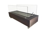 Lareira Ecológica OL 800 80 cm Inox Completa Etanol Aquecedor Vidros