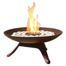 Lareira Portátil de Ferro Fundido com Fogareiro para Uso Interno e Externo - Nossa Kasa