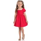 Lasie vermelho detalhada vestido infantil de menina natal mangas princesa com forro