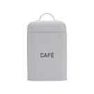 Lata Café Retro Branca 12x19x12Cm Aço