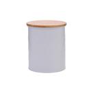 Lata com Tampa Diamond Branca 12x14x12Cm Metal