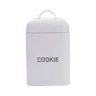 Lata Cookie Branca 12x19x12Cm Aço