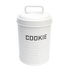 Lata de Biscoito Cookies Metal Com Alça - Branco - NH
