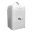 Lata de Café 500g Quadrada com Alça Branca Lata de Café 500g Quadrada com Alça Branca