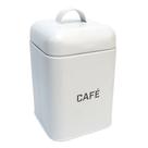 Lata de Café 500g Quadrada Retrô - Branco - NH