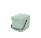 Lata de lixo Brabantia Sort & Go Food 6L Jade Green com alça