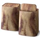 Lata de lixo Ciao Stilista Wood Grain Swing Top Lid 15L, pacote com 2