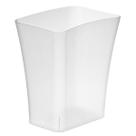 Lata de lixo CLOROX Textura Slim 12L Clear Frost