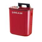 Lata de lixo de mesa de plástico vermelho com tampa e alça 750g 24,7x15x28cm Lata de lixo de mesa de plástico vermelho com tampa e alça 750g 24,7x15x28cm