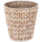 Lata de lixo de vime hardcometrue Boho com tampa 30x30x30cm
