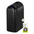 Lata de lixo EKO Astro Slim Sensor 10L/2,6 galões preta fosca