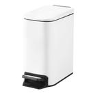 Lata de lixo ELPHECO Small Bathroom 6.8L em aço inoxidável branca