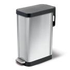 Lata de lixo Glad Slim com proteção contra odores Clorox em aço inoxidável 45L