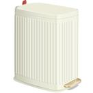 Lata de lixo GloDeals Narrow Pedal 6L/1.6G em aço inoxidável marfim