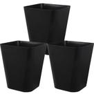 Lata de lixo Heagoale Small Plastic Square 6.1L para banheiro e escritório