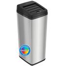 Lata de lixo iTouchless 53L com sensor de movimento em aço inoxidável