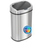 Lata de lixo iTouchless Sensor 49L em aço inoxidável com filtro de odor