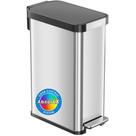Lata de lixo iTouchless SoftStep 50L com filtro de odor em aço inoxidável