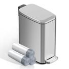 Lata de lixo KSSKSS Small 6L/1,6 galões de aço inoxidável com tampa