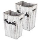 Lata de lixo Maxcheck Farmhouse Bathroom Wood 3.35/2L 2 unidades Lata de lixo Maxcheck Farmhouse Bathroom Wood 3.35/2L 2 unidades